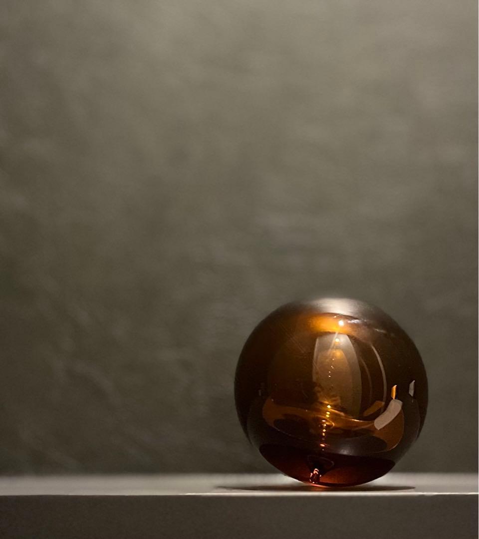 BACCARAT バカラ /※重厚 シリウスボウル 球体　オブジェ　アンバー色