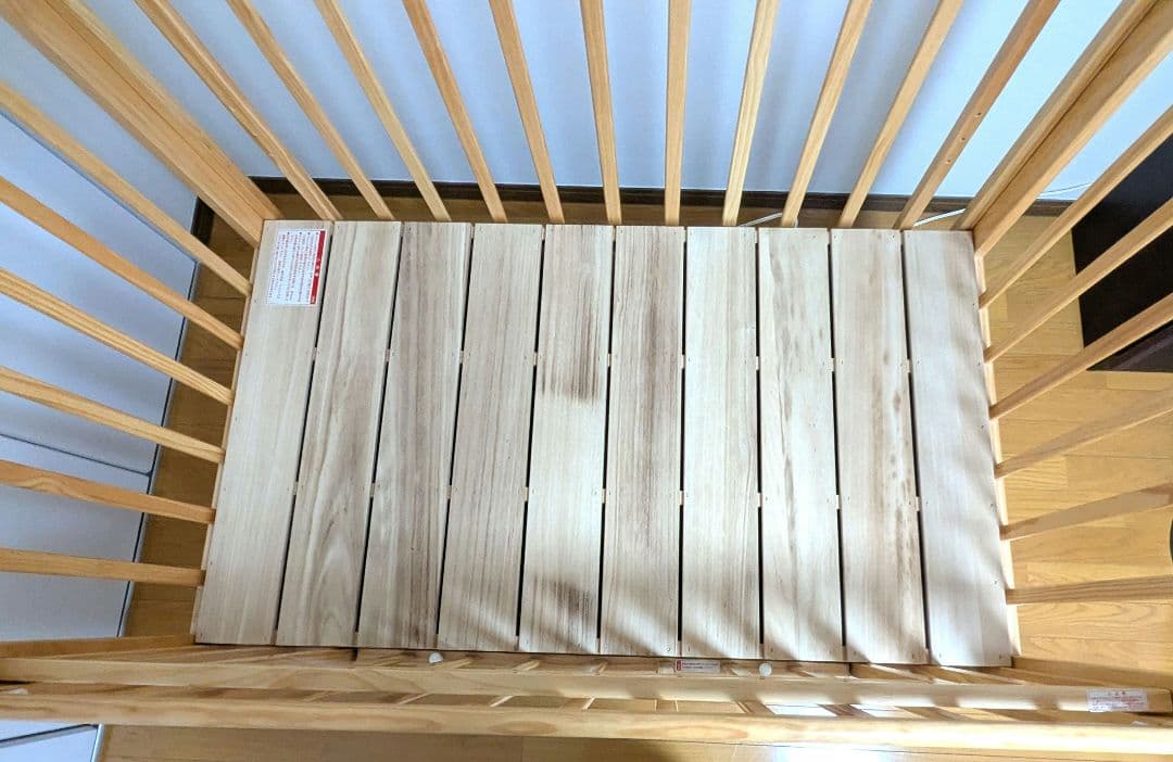 KATOJI ハイポジションベビーベッド アーチ ナチュラル 説明書付き