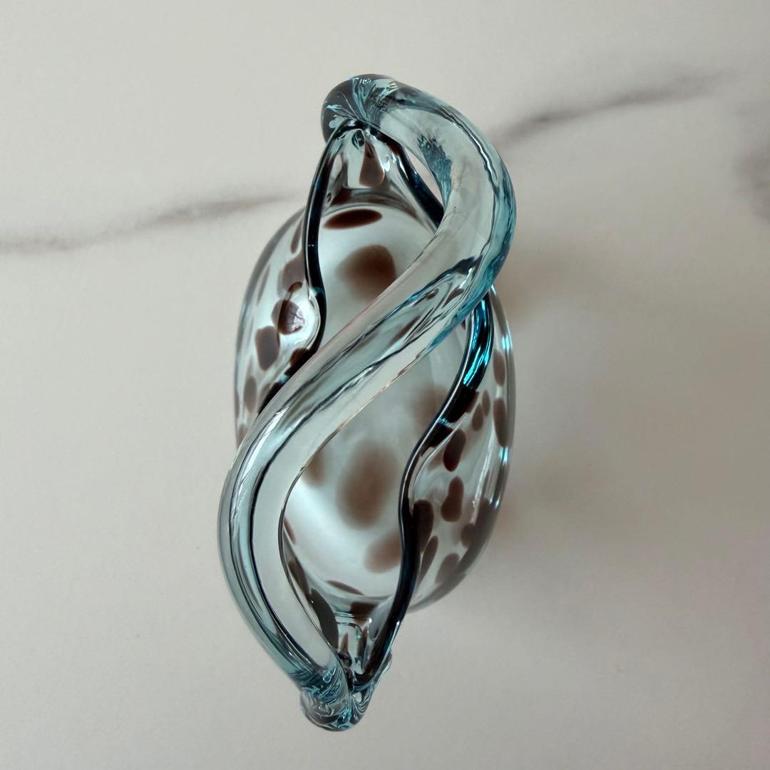 【Sghr スガハラガラス】サック＊サイレントムーン・手作りガラス製花瓶（美品）