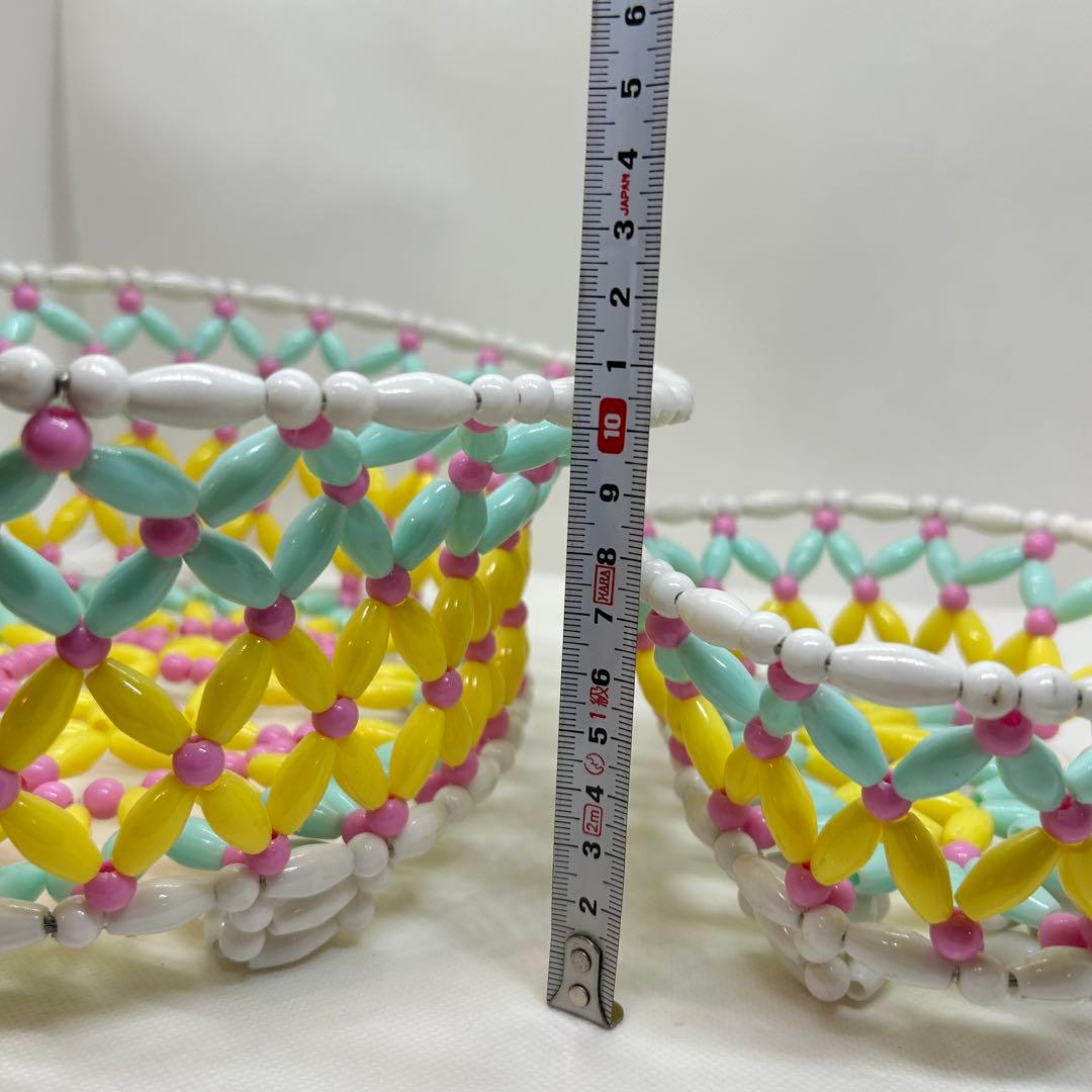 スイマー　ビーズカゴ　レトロ　中古　店舗用　7個セット