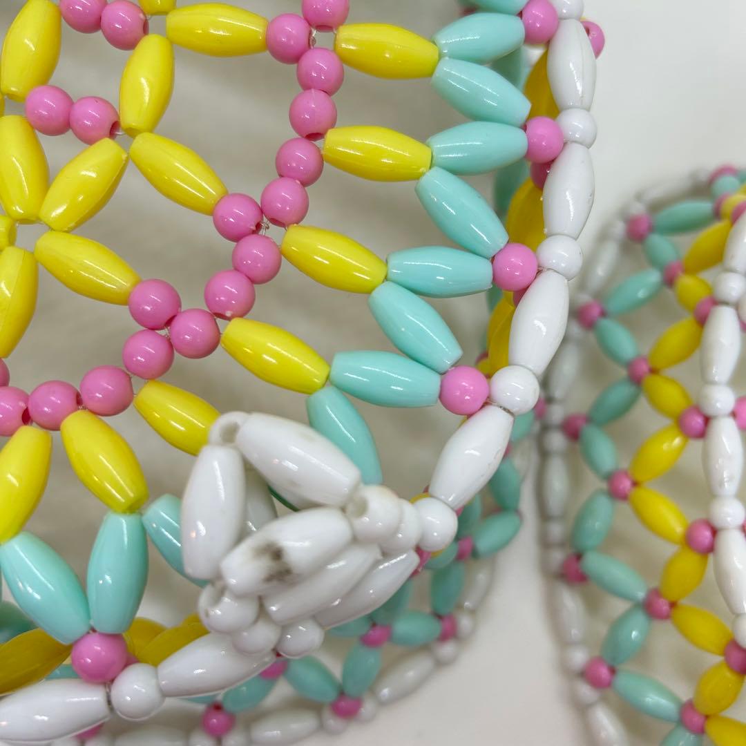 スイマー　ビーズカゴ　レトロ　中古　店舗用　7個セット