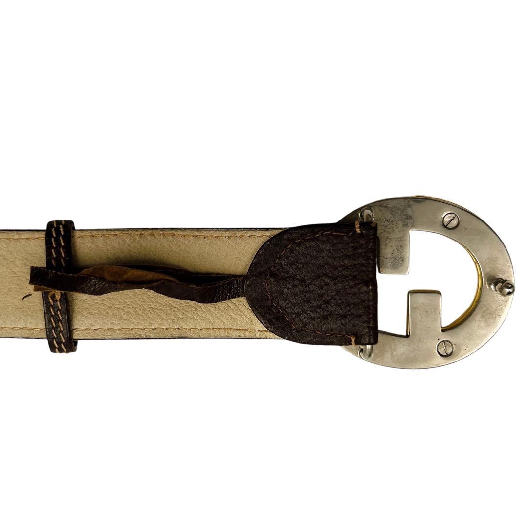 GUCCI GGキャンバス ブラウン レディース ベルト 65 7660