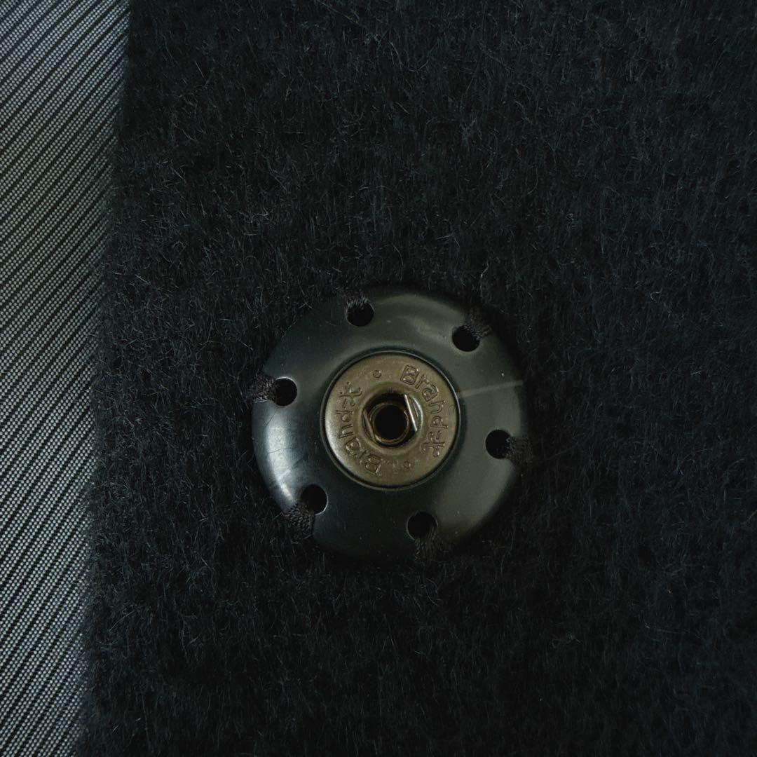 BALLSEY 38 黒色 ノーカラーコート ウール アルパカ アンゴラ