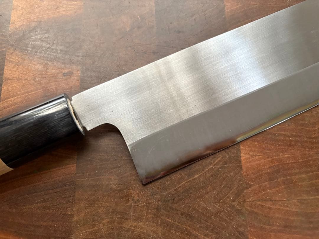 堺打刃物　薄口　中華包丁　210mm 7寸　白鋼　包丁　和包丁　未使用　菜切