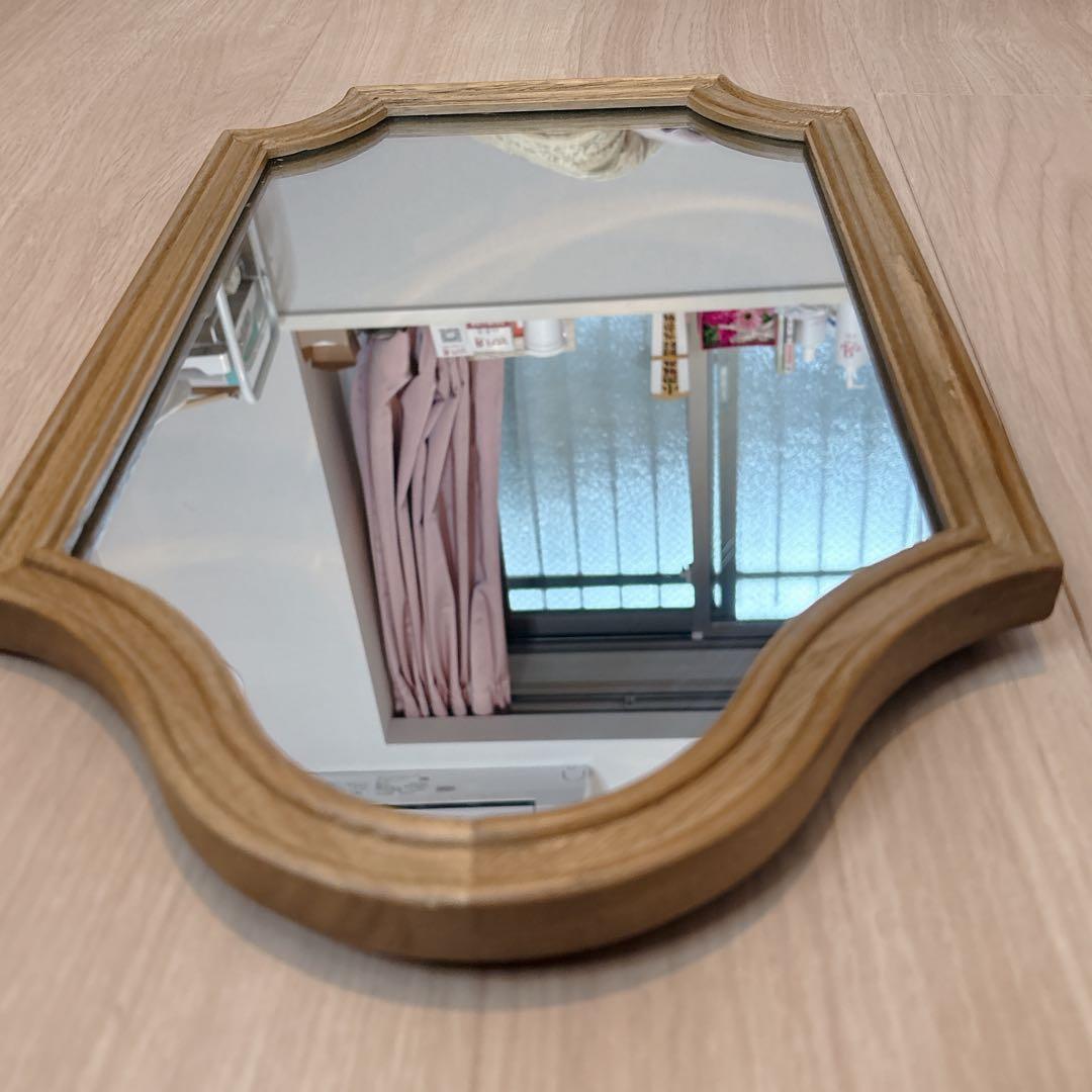 美品！antry ウォールミラー　Hall Wood ミラー 鏡