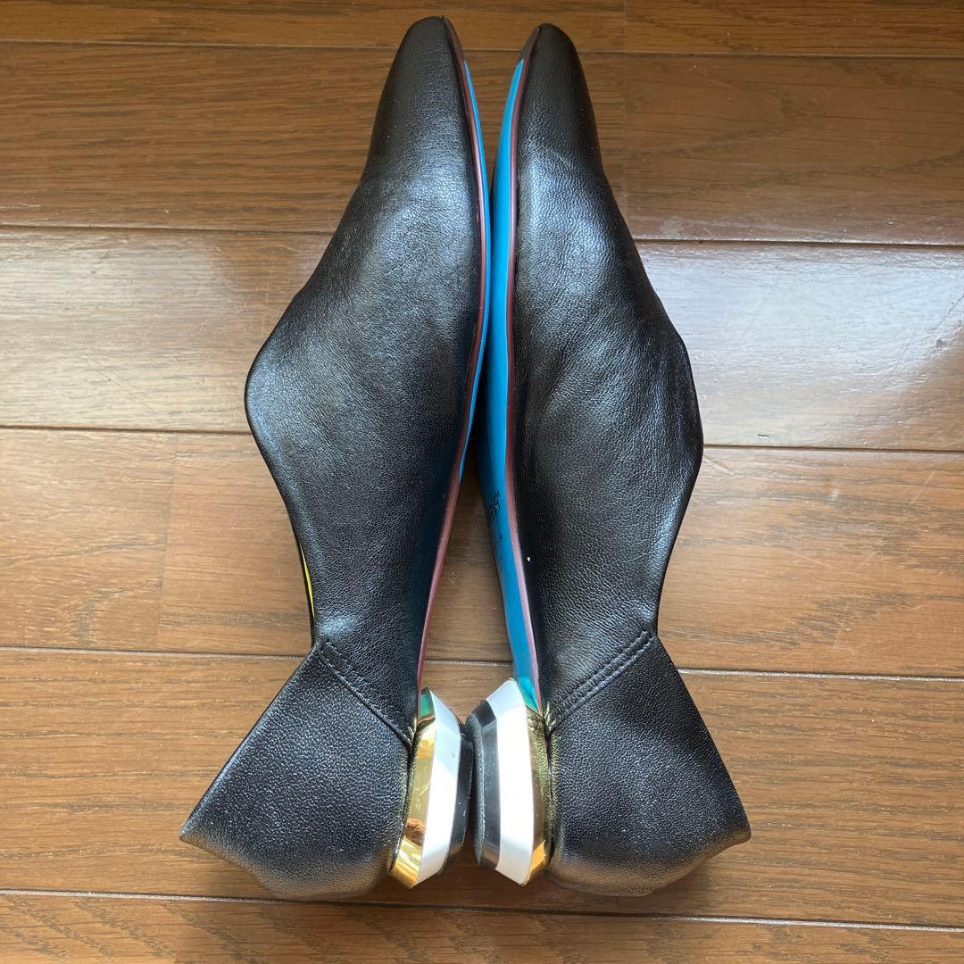 【美品】MANAふかふかバブーシュ BL 37size 23.5㌢