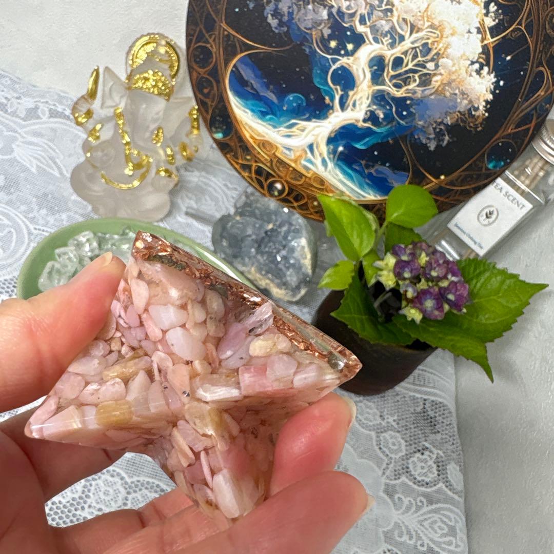 オルゴナイト マカバスター 中 ピンクオパール