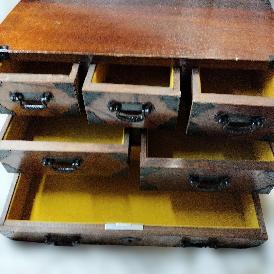 伝統的な日本の木製タンス 6引き出し 小物いれ即購入◎