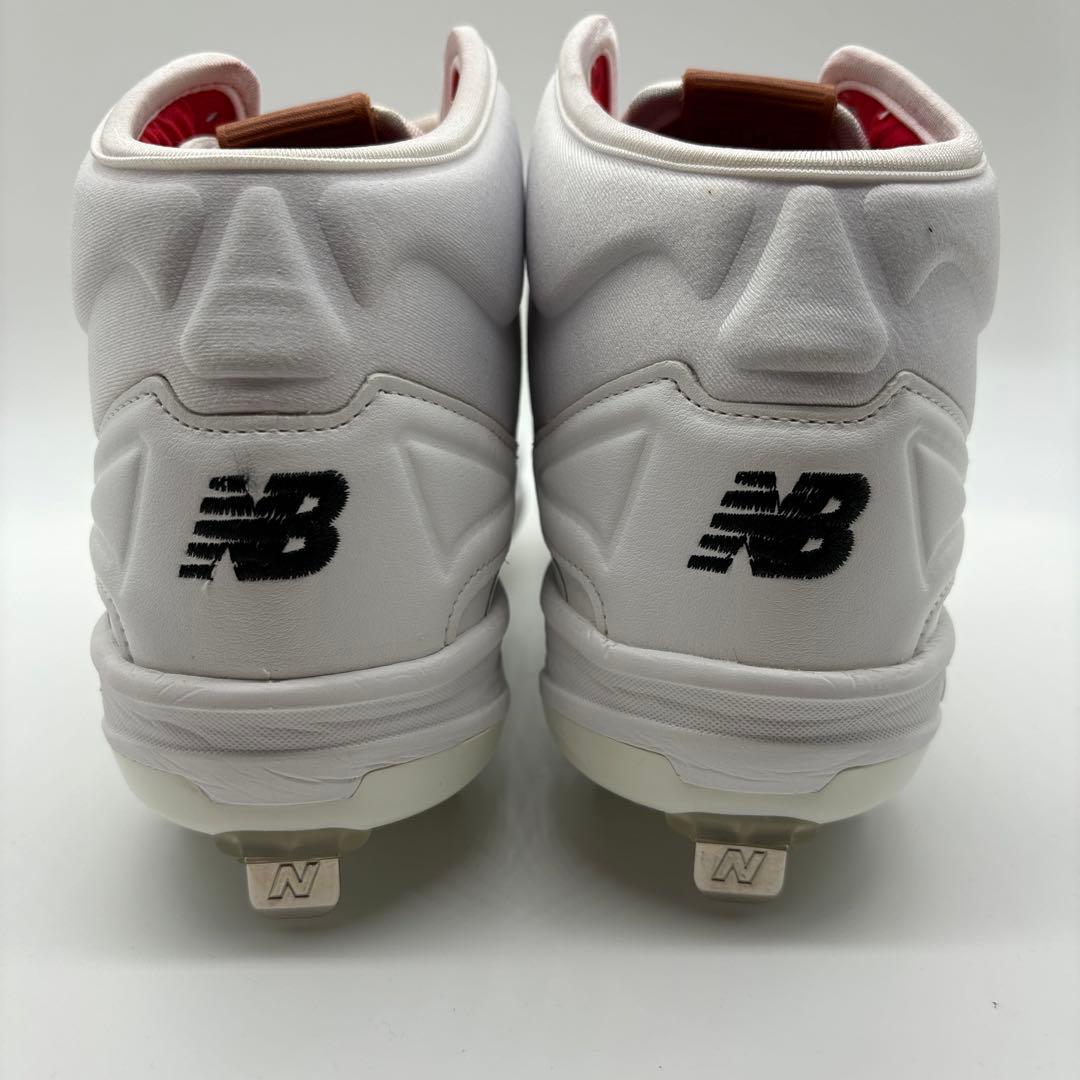 ニューバランス 野球 スパイク ホワイト 白 金具 27.5㎝ ミドルカット
