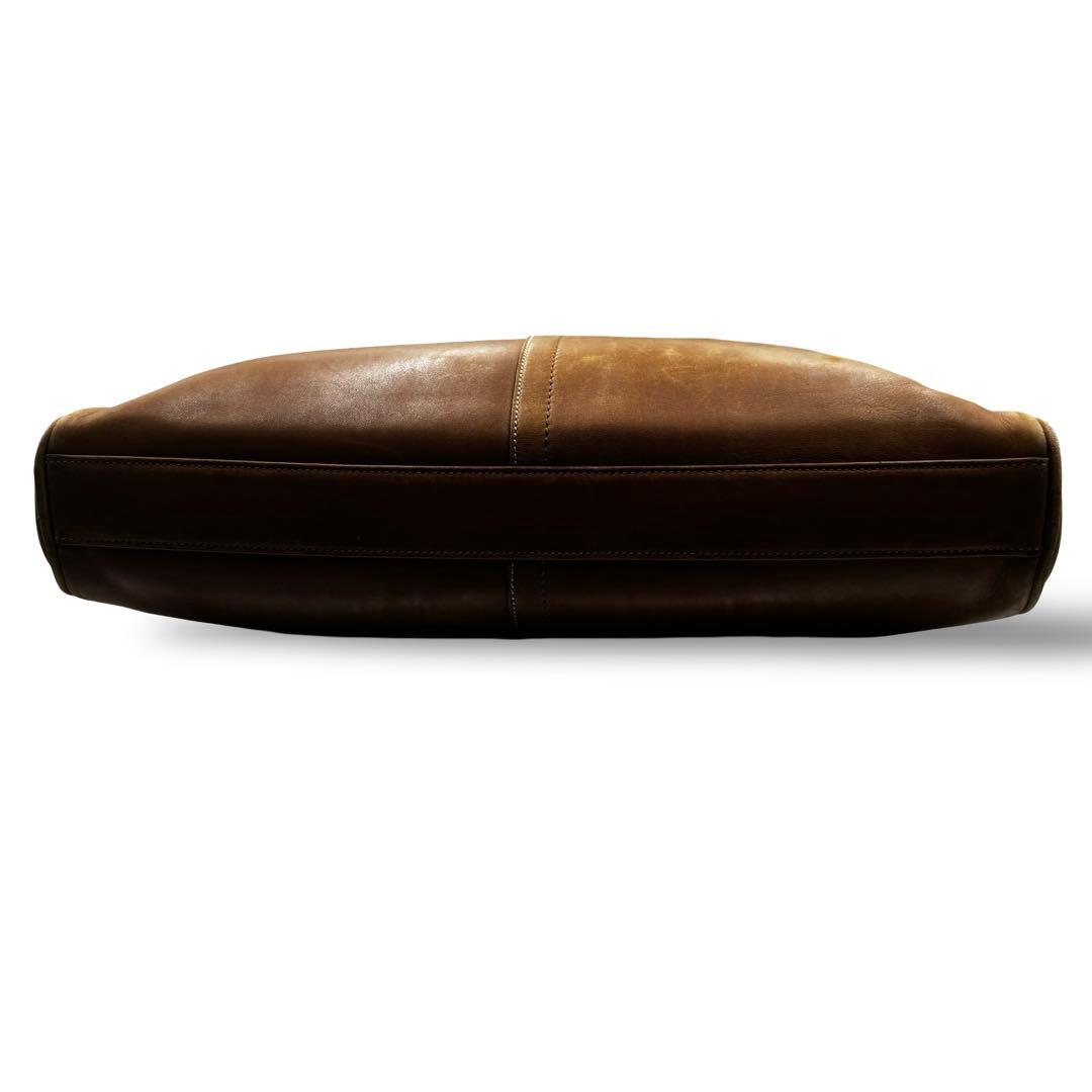 【ヴィンテージ】コーチ 2way ビジネスバッグ　ショルダー　オールレザー　茶