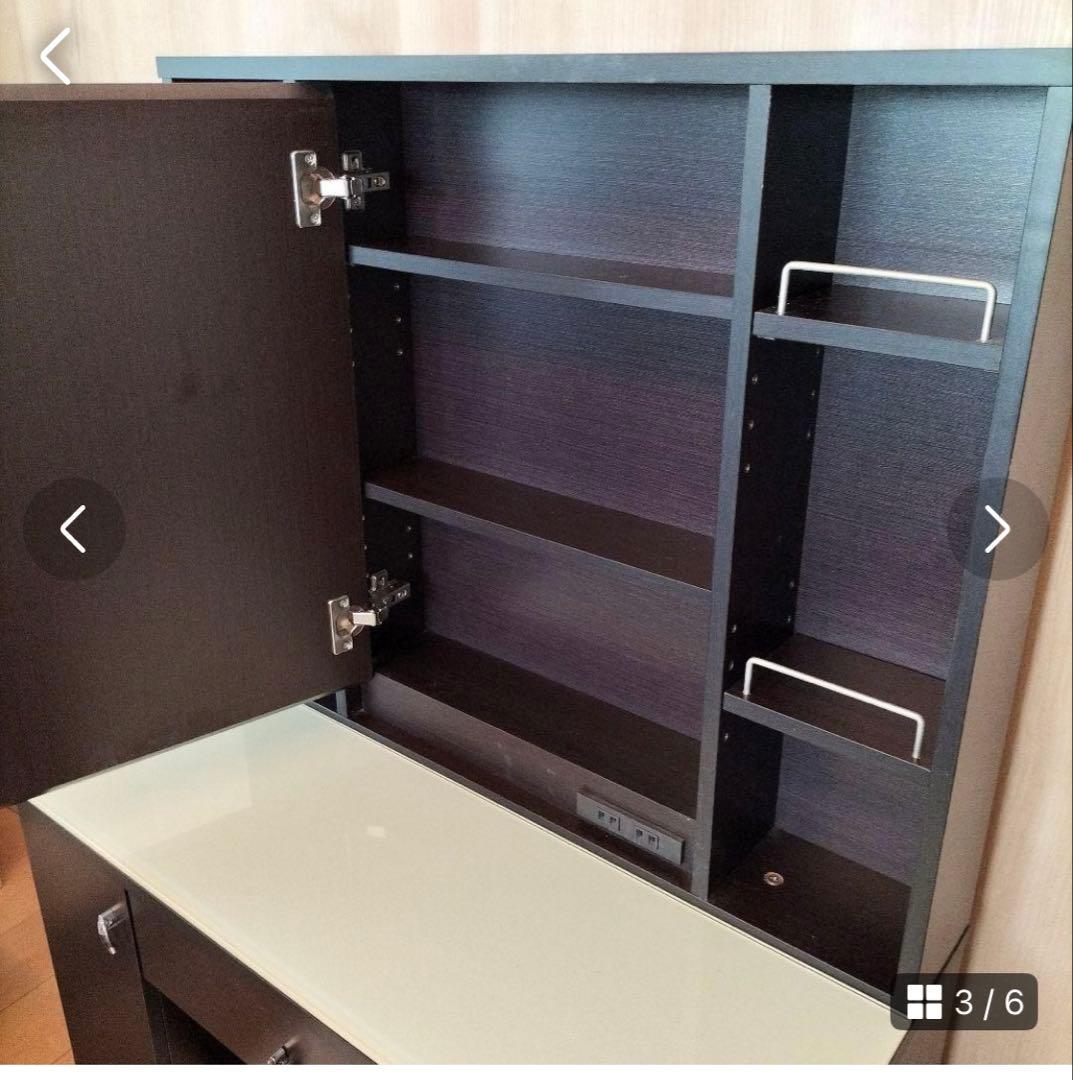 【箕面市引取り限定】ニトリ　ダークブラウン木製ドレッサー・鏡台