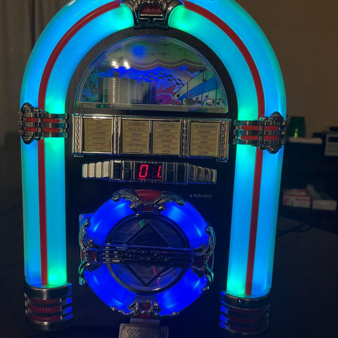レトロジュークボックスラジオ付き CDプレーヤー （ジャンク）