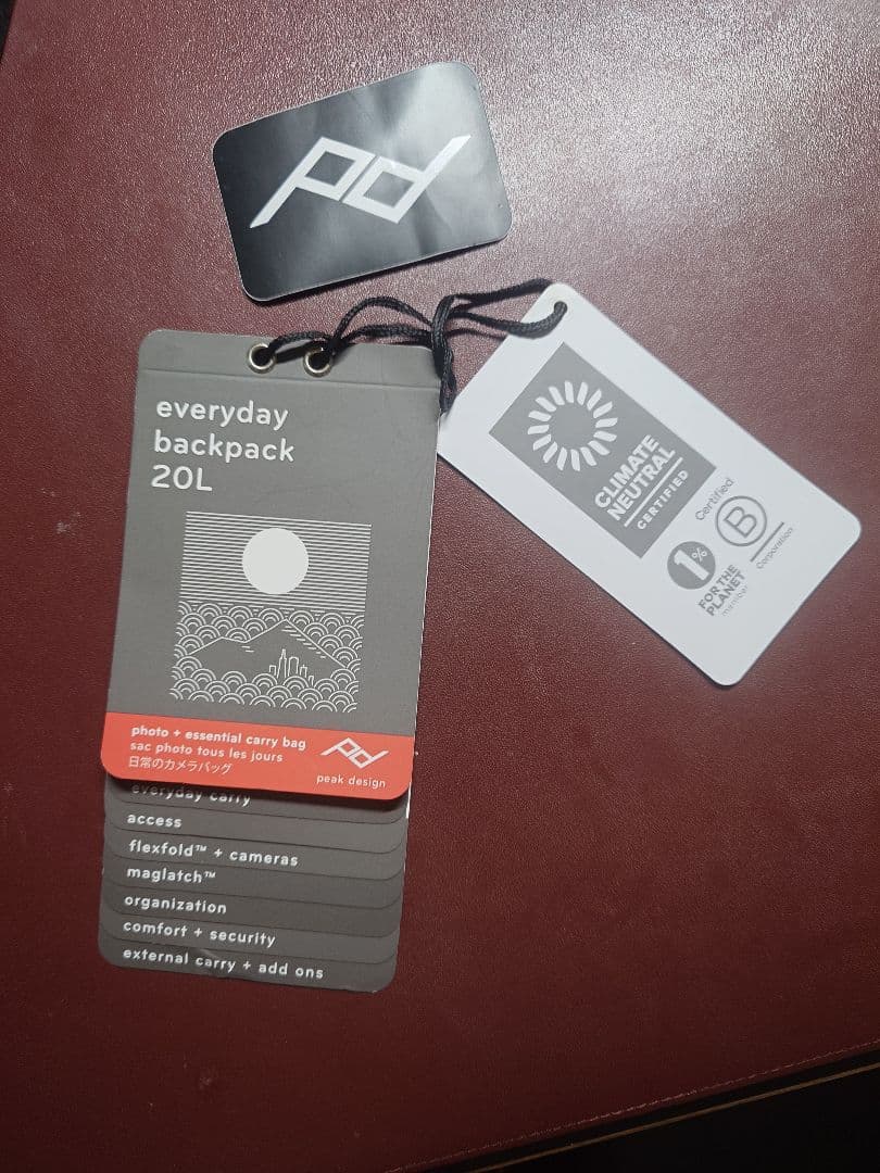 PEAK DESIGN エブリデイ バックパック 20L BEDB-20-BK