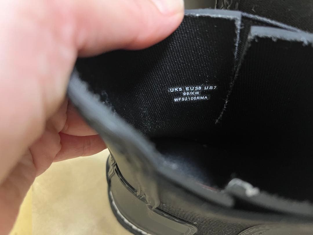 HUNTER ブラック サイドゴア レインブーツ EU38