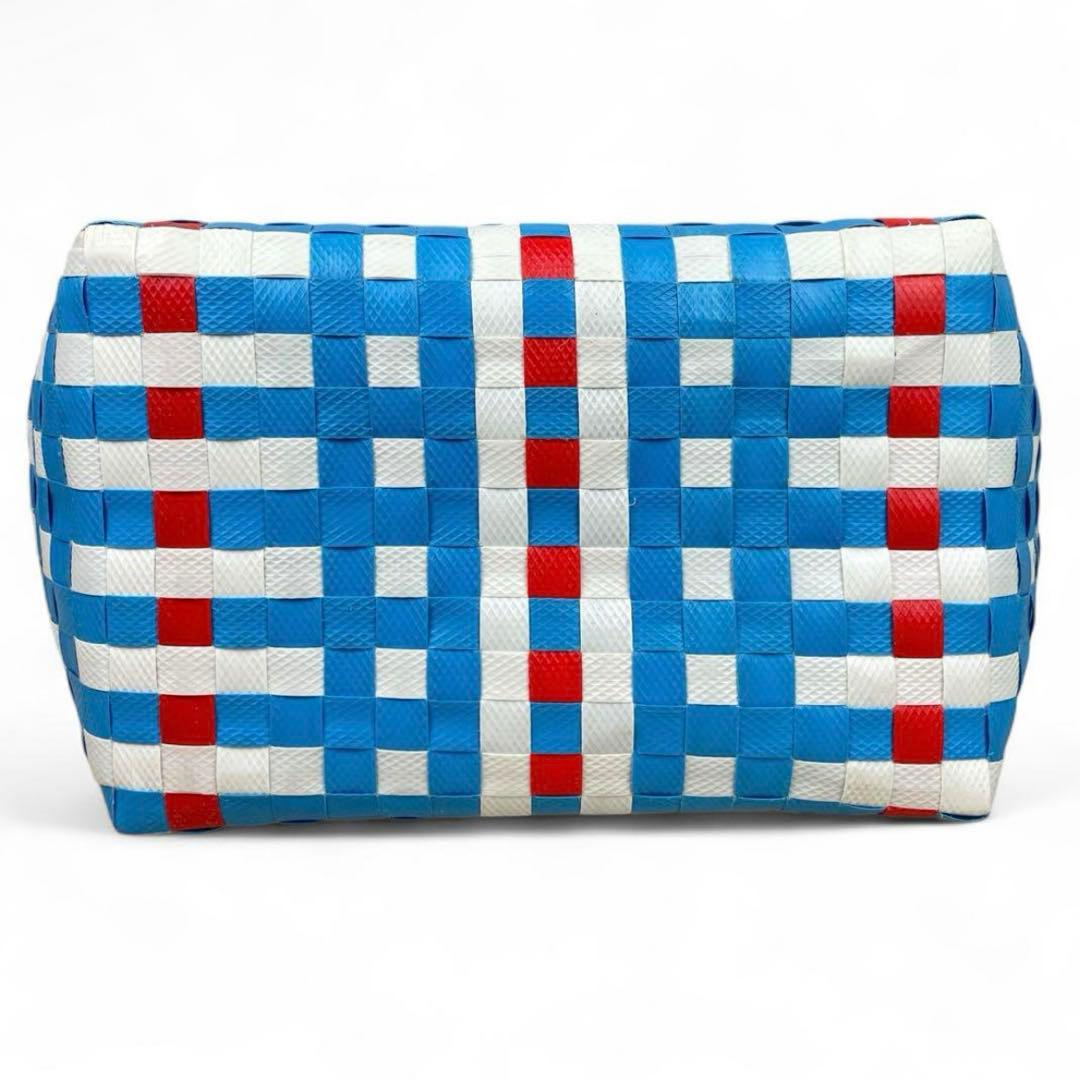 マルニ　ピクニックバッグ　カゴバッグ　チェック　MARNI ブルー系