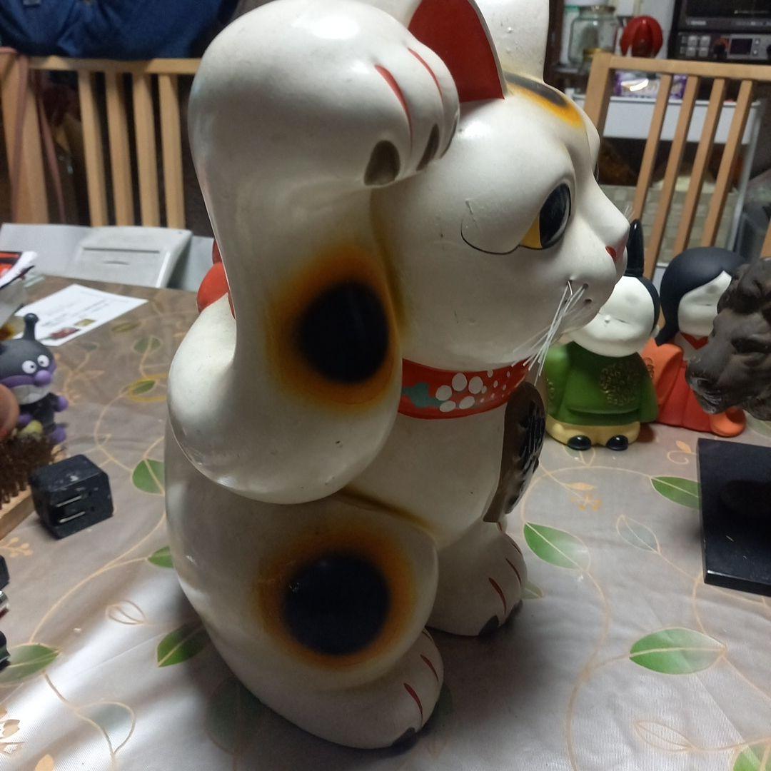 招き猫 約34cm 常滑の、金運上昇猫の置物
