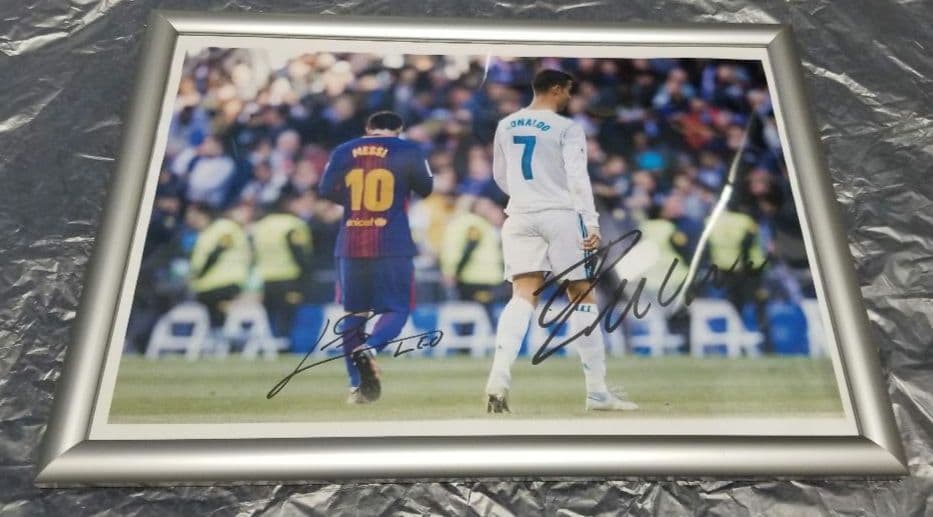 メッシ　クリスティアーノ・ロナウド　直筆サイン　普通紙