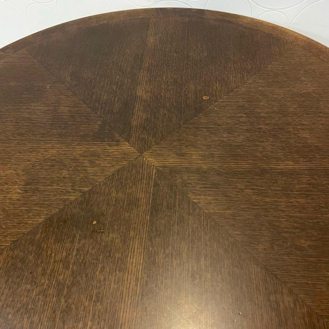 【アンティーク】丸型ハイテーブル ペデスタル脚 北欧風 円形カウンター ②