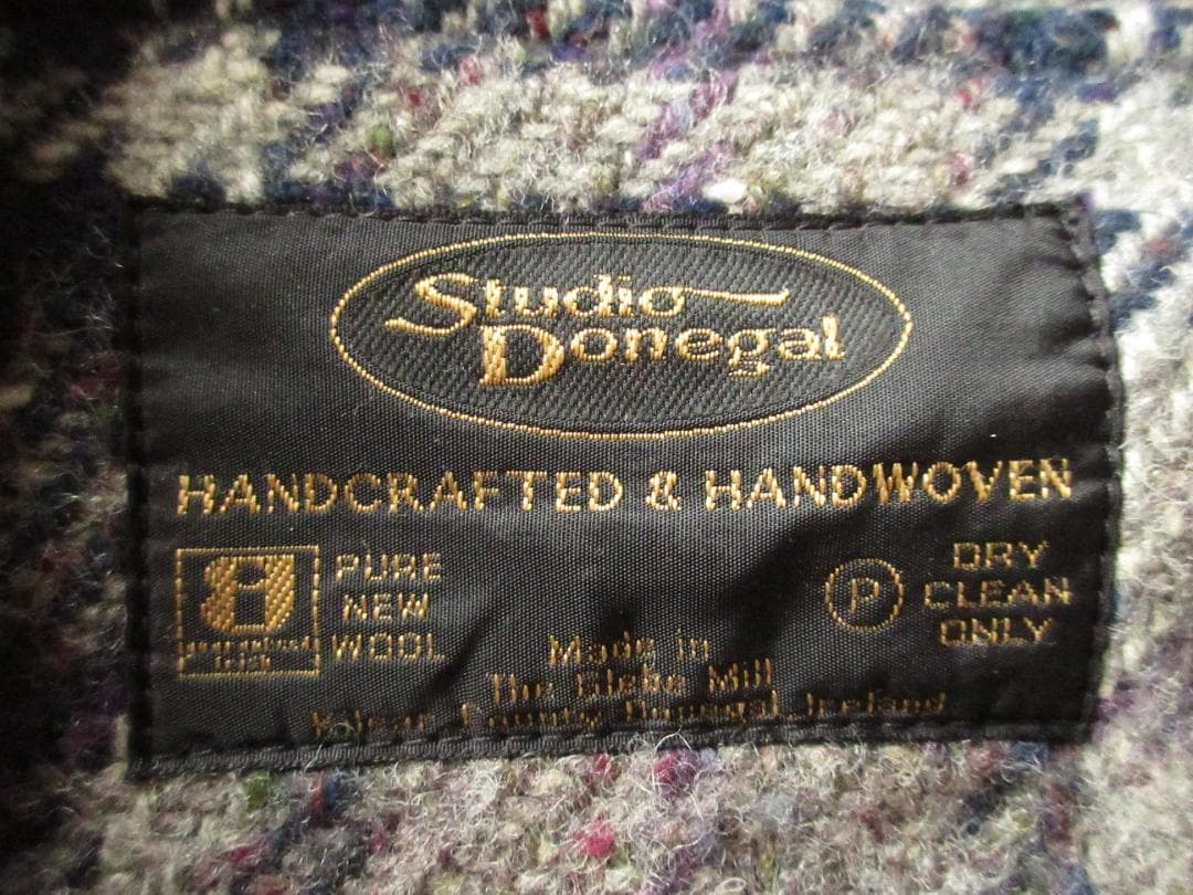 ★Studio Donegal【アイルランド製】フーデッドフリンジウールコート