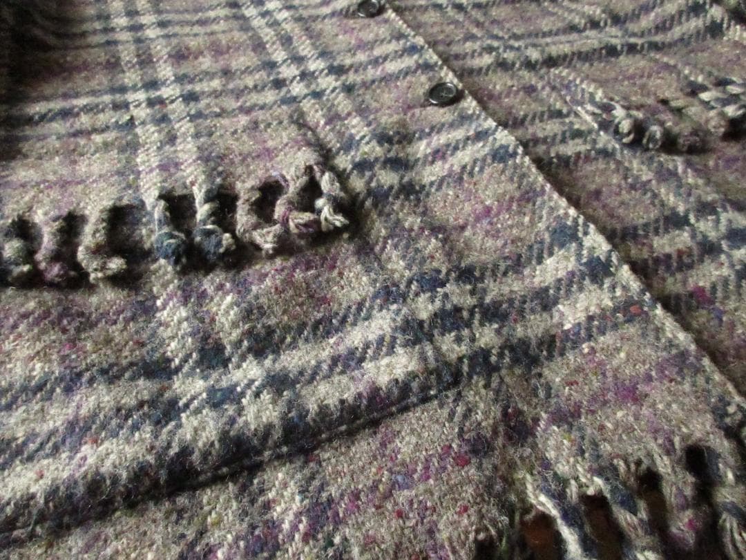 ★Studio Donegal【アイルランド製】フーデッドフリンジウールコート