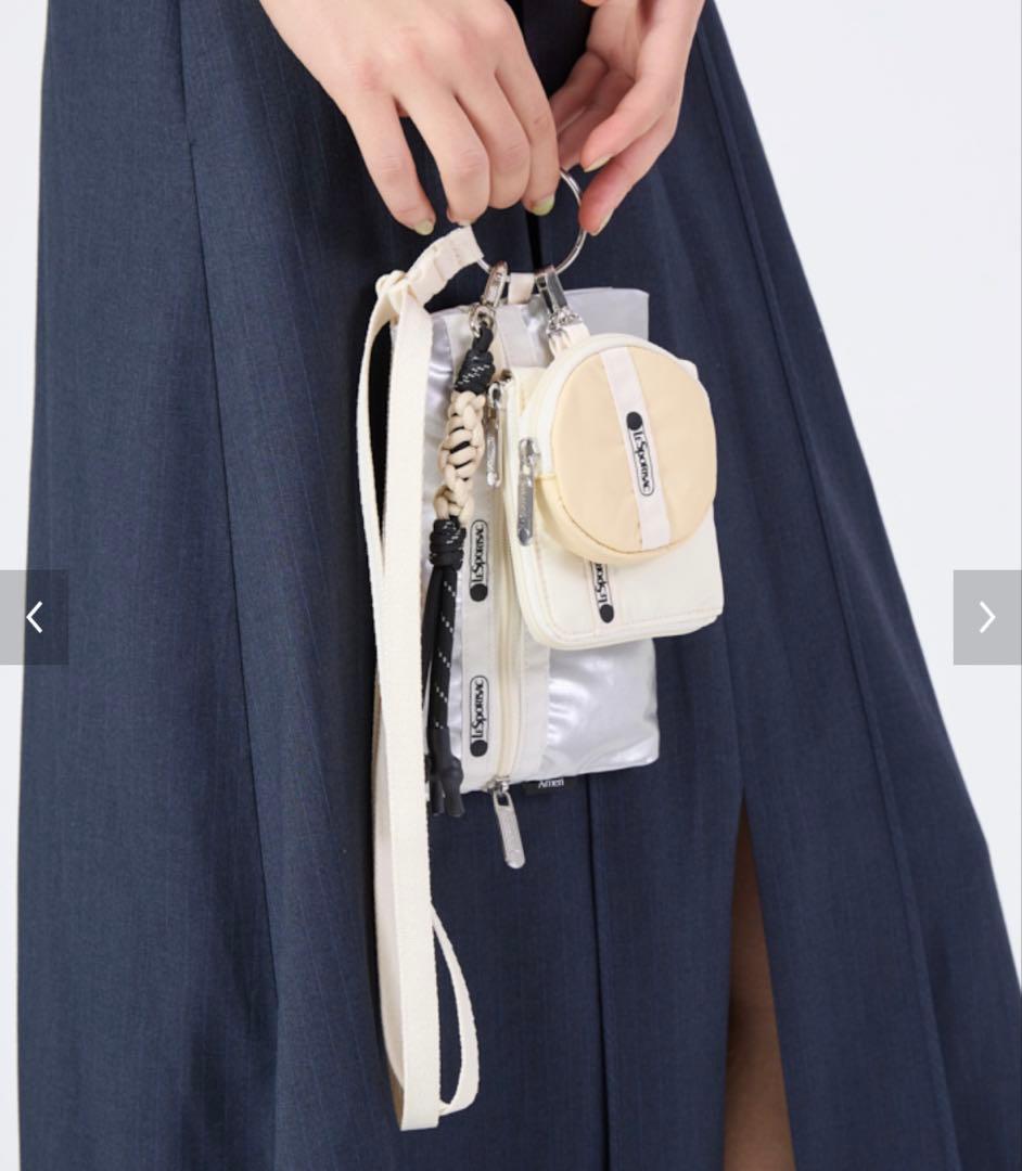 【新品未使用】Ameri Vintage レスポートサックマルチポーチ　シルバー