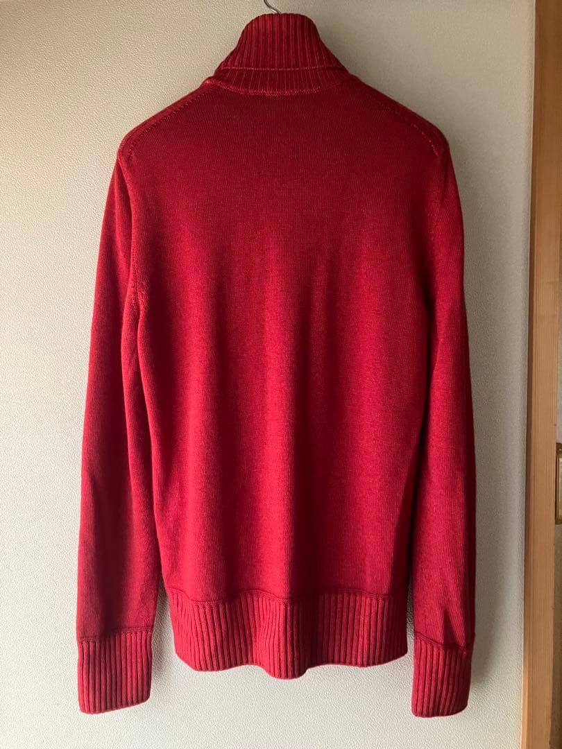 Drumohr ウール 8G タートルネックニット 後染め レッドブラウン 46