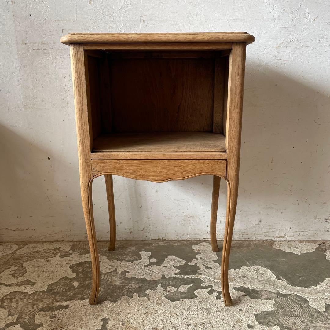 ビンテージ ドロワーサイドテーブル ベッドサイド　猫脚　剥離　no2