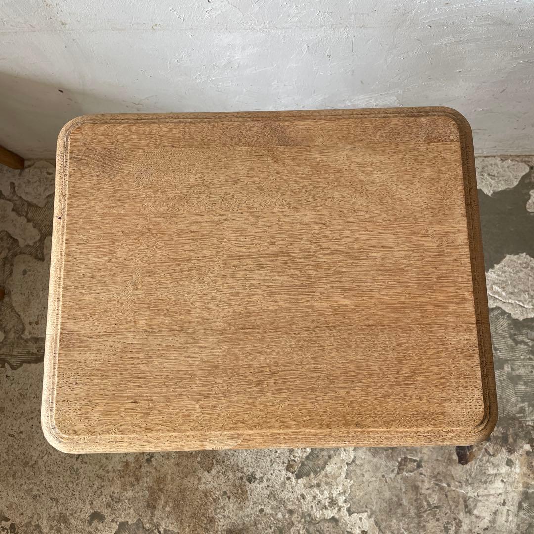 ビンテージ ドロワーサイドテーブル ベッドサイド　猫脚　剥離　no2