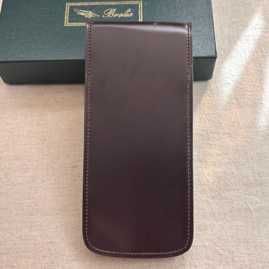 コードバンペンケース 肉盛り3本差しBrelioブレイリオBrelio 廃盤品