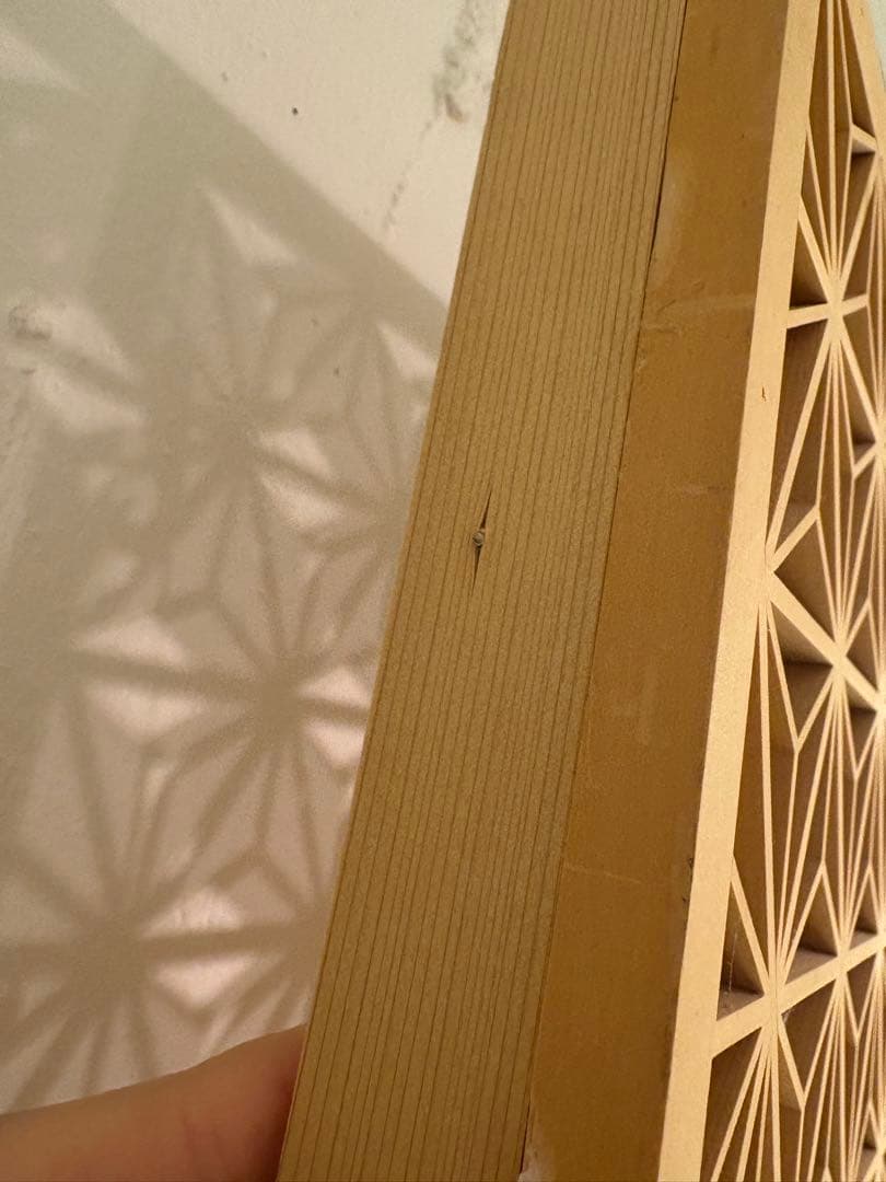 日本の伝統工芸「組子細工」　装飾パネル　3枚セット