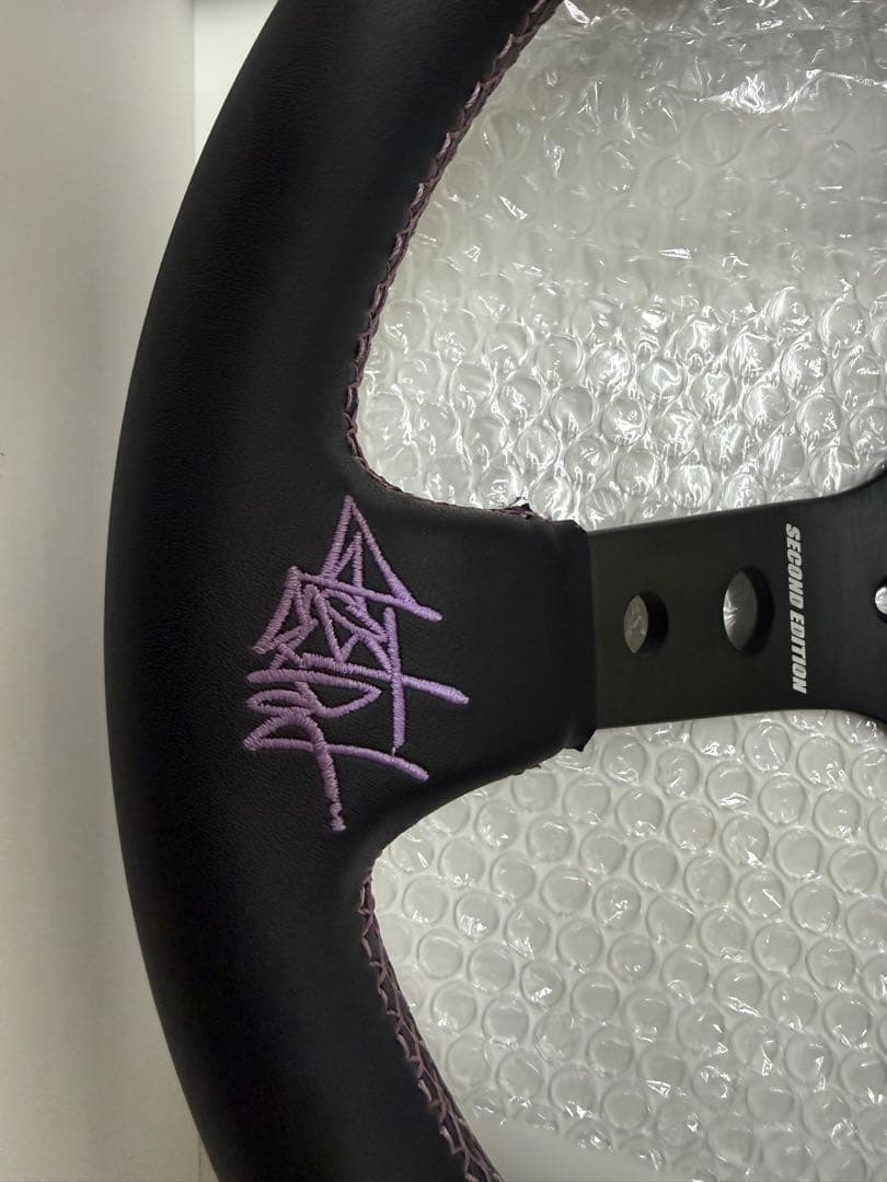 GHOSTEXPO ステアリングホイール 黒/紫