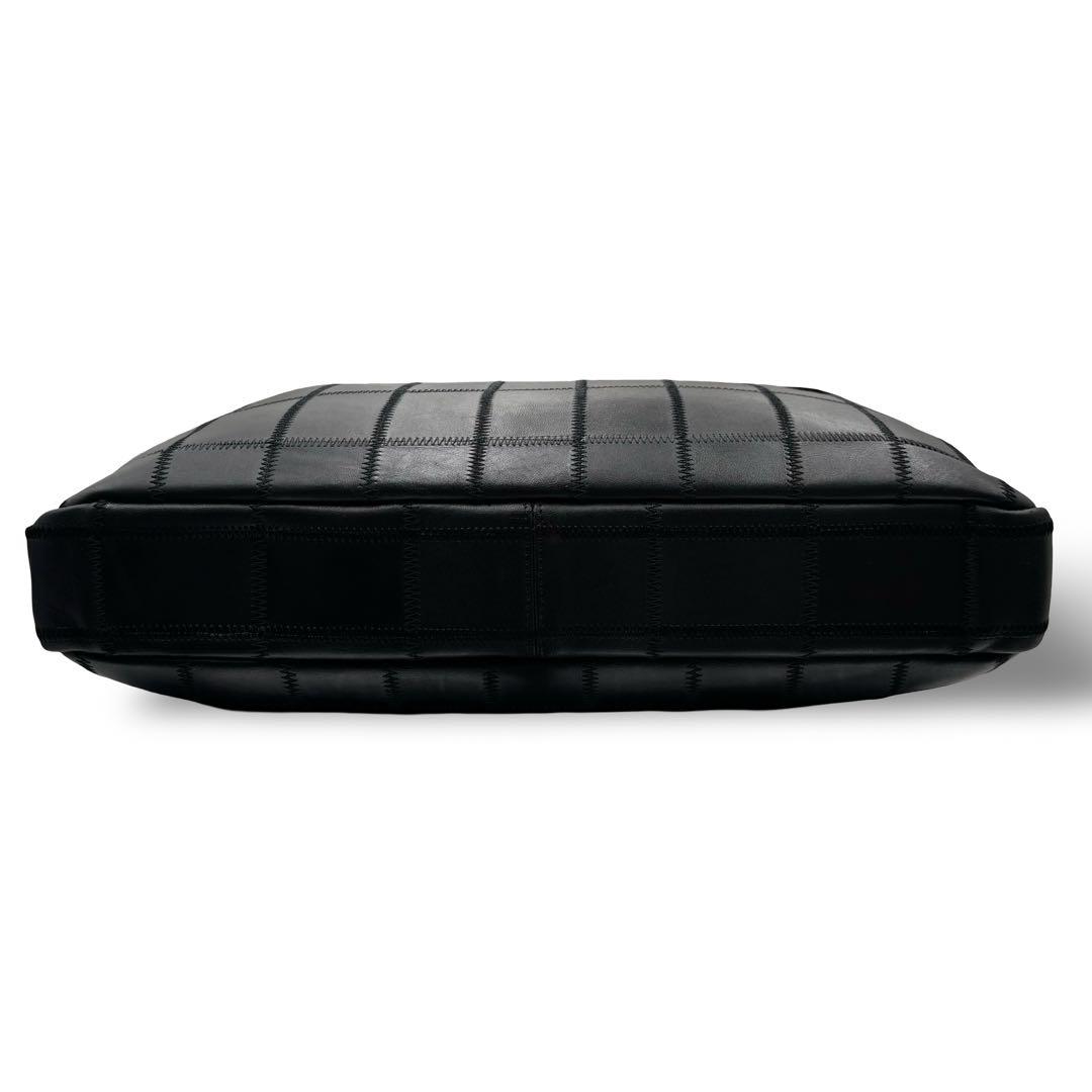 【新品タグ付き】トライオン　ビジネスバッグ　レザー　ブラック　通勤通学　大容量