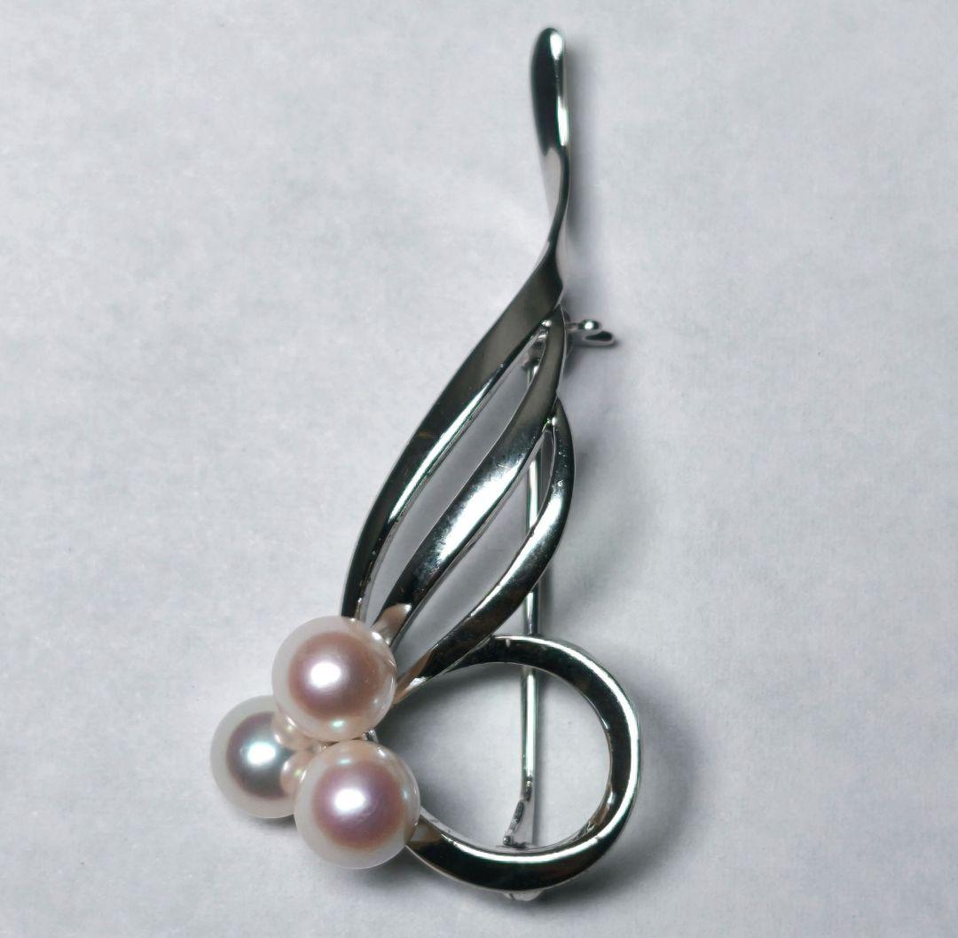 【美品 最高級!!】ミキモト ブローチ パール フォーマル 3珠 皇室御用達