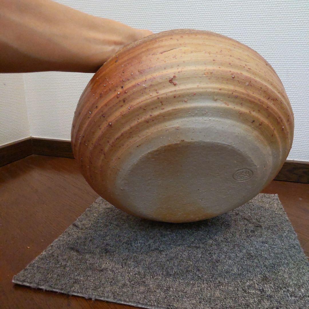 尻張り花入れ　備前焼　33