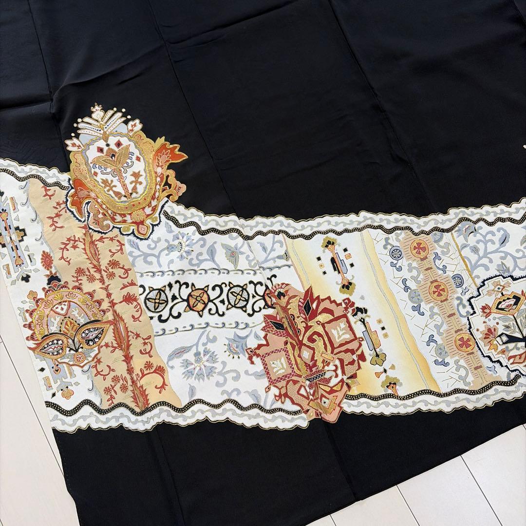 カ*キ様 ■S29■落款　正絹　黒留袖 12点セット■まとめ売り　美品～リメイク