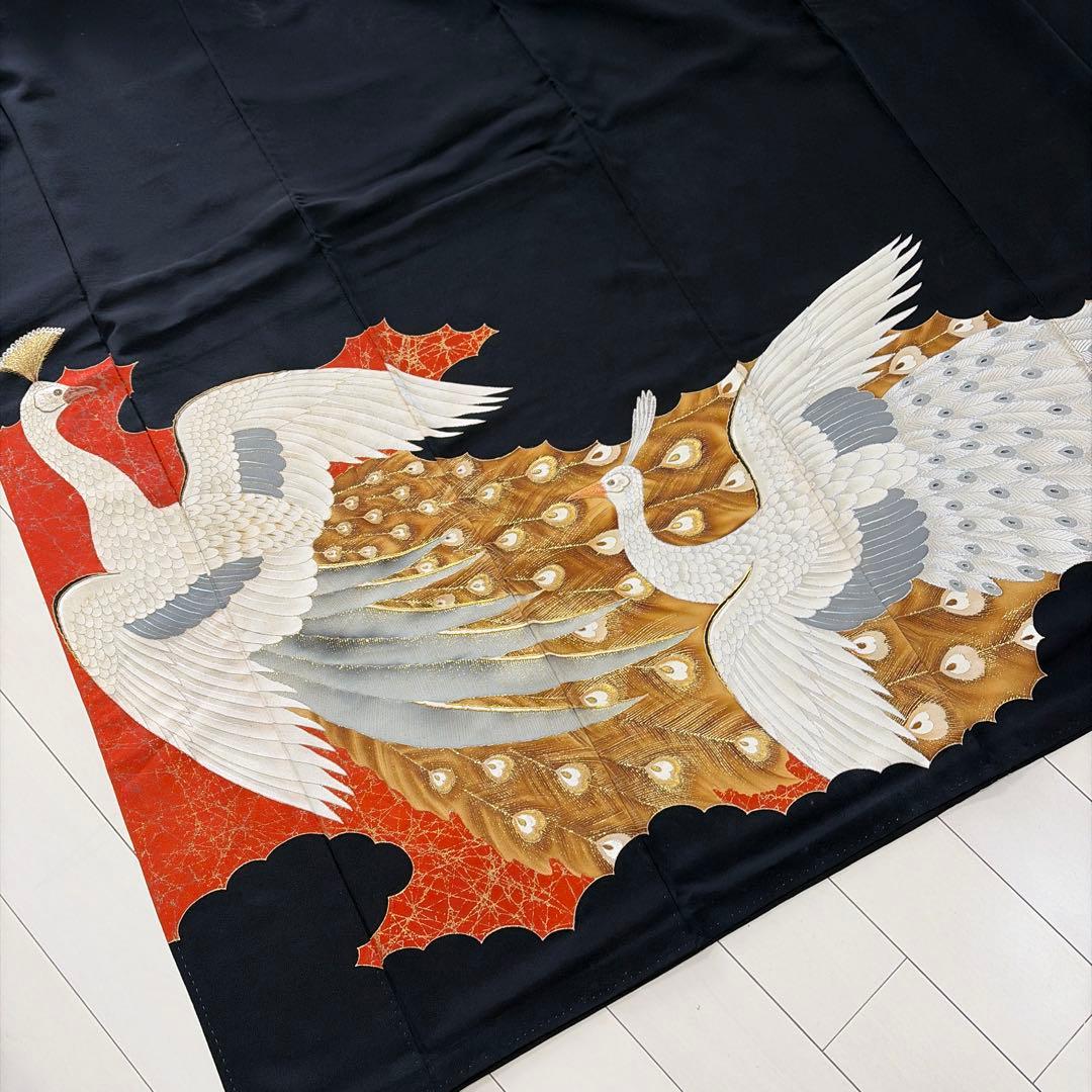 カ*キ様 ■S29■落款　正絹　黒留袖 12点セット■まとめ売り　美品～リメイク