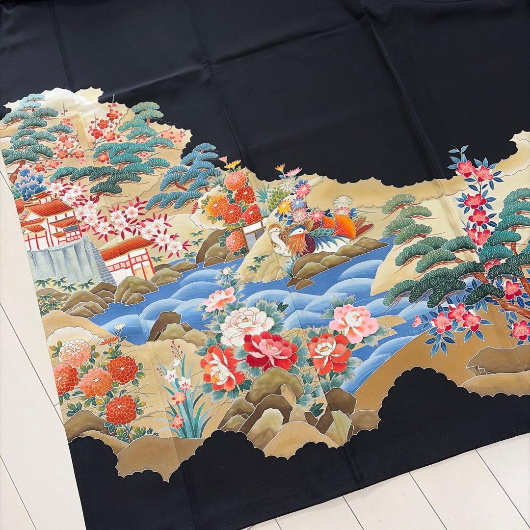 カ*キ様 ■S29■落款　正絹　黒留袖 12点セット■まとめ売り　美品～リメイク