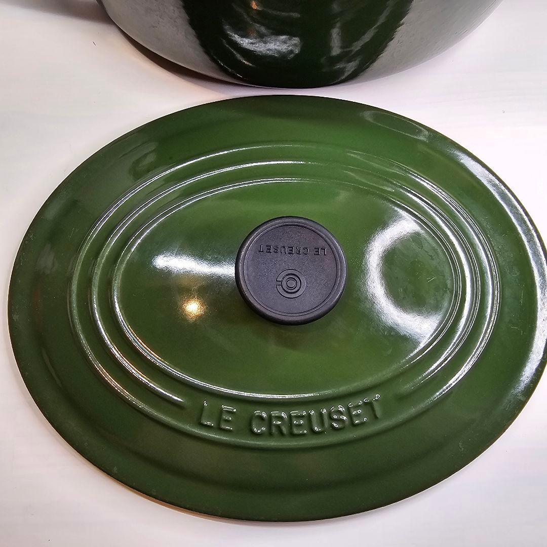 希少 廃盤 LE CREUSET ル・クルーゼ オバール 25cm モスグリーン
