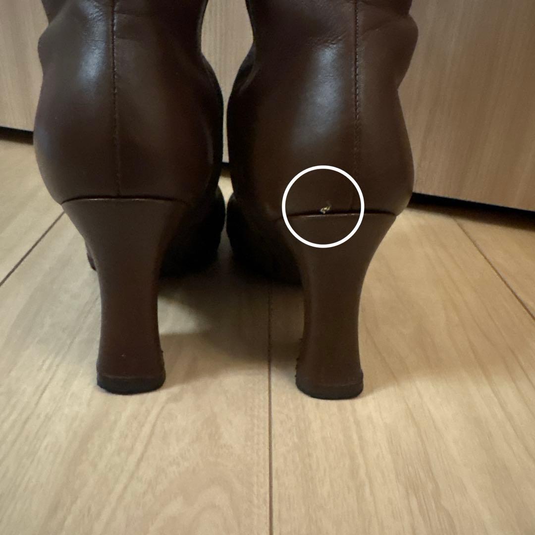 PRADA編み上げブーツ！36ブラウン