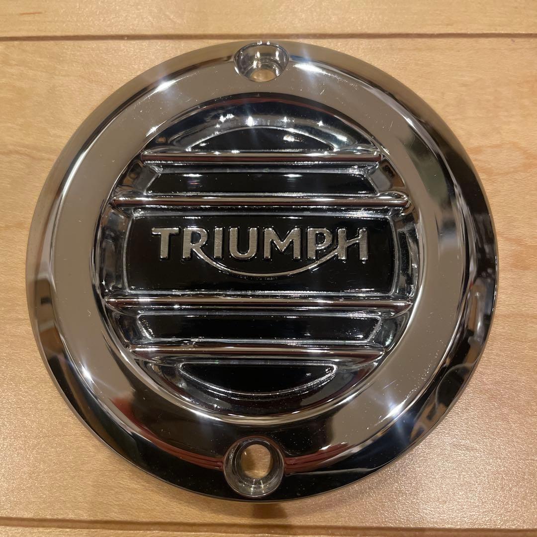TRIUMPH ボンネビルシリーズ クロームクラッチバッジ＆クロームACGバッジ