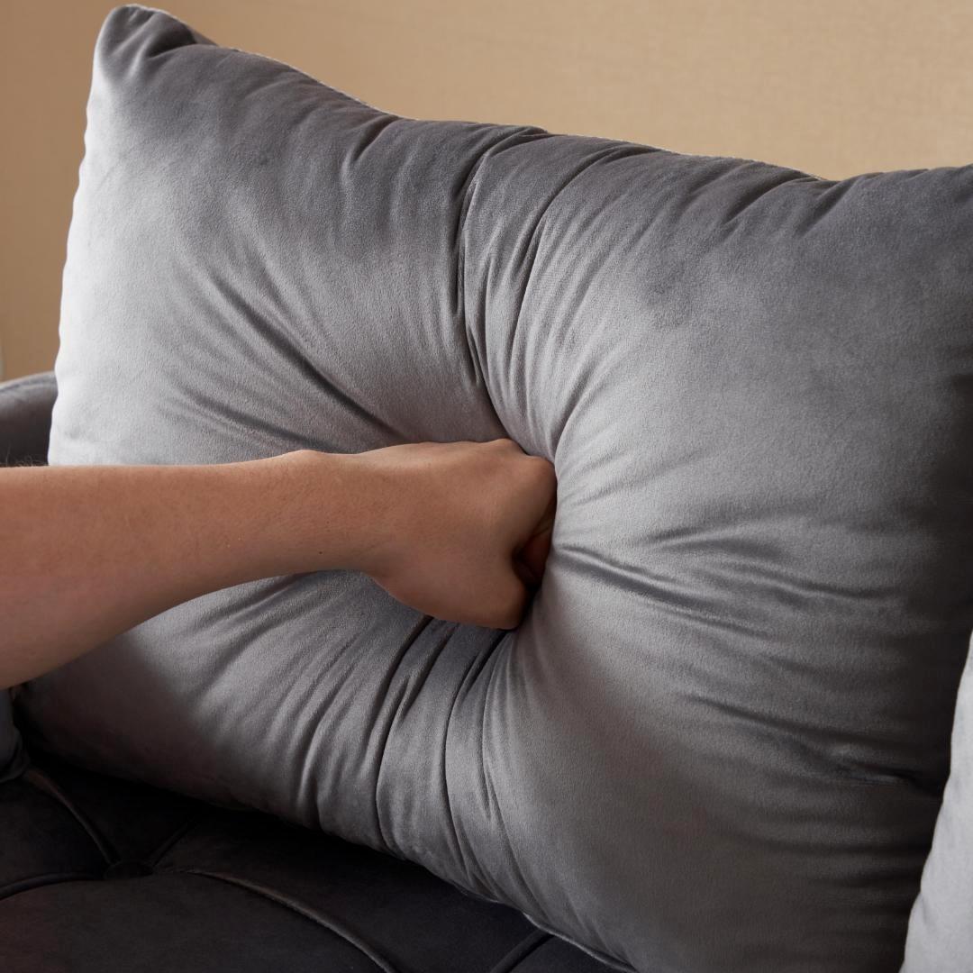 ソファー 2人掛け収納付きクッション4個付き 金属脚付きカウチソファ多機能ソファ