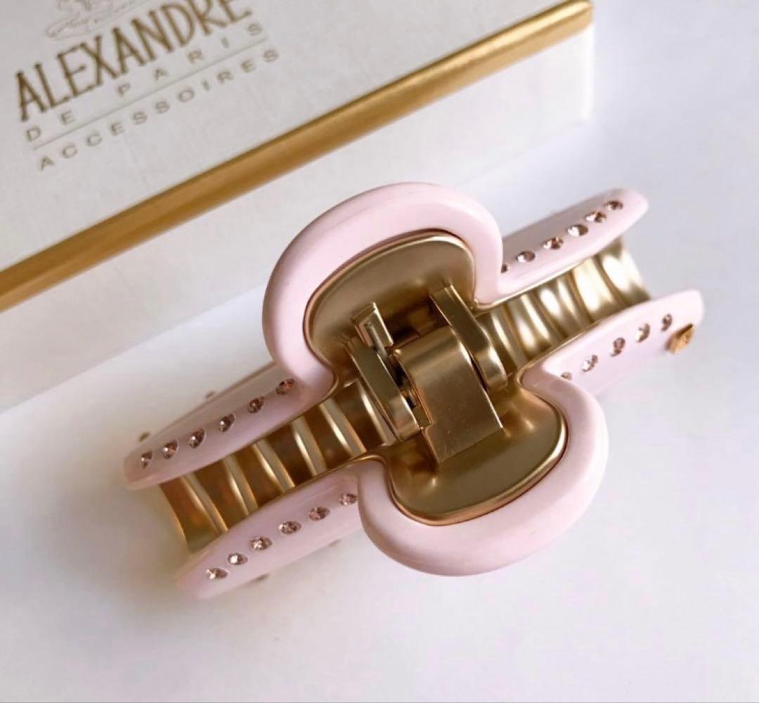 新品　M 桃色　ALEXANDRE DE PARIS ヘアクリップ ピンク