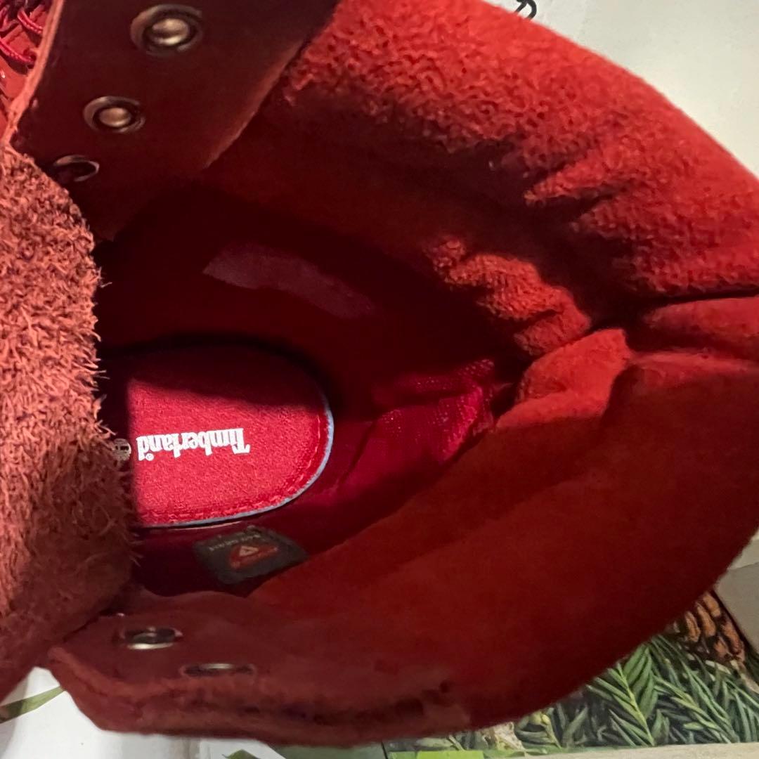 ティンバーランド⭐︎新品6インチプレミアムウォータープルーフブーツ限定レッド25