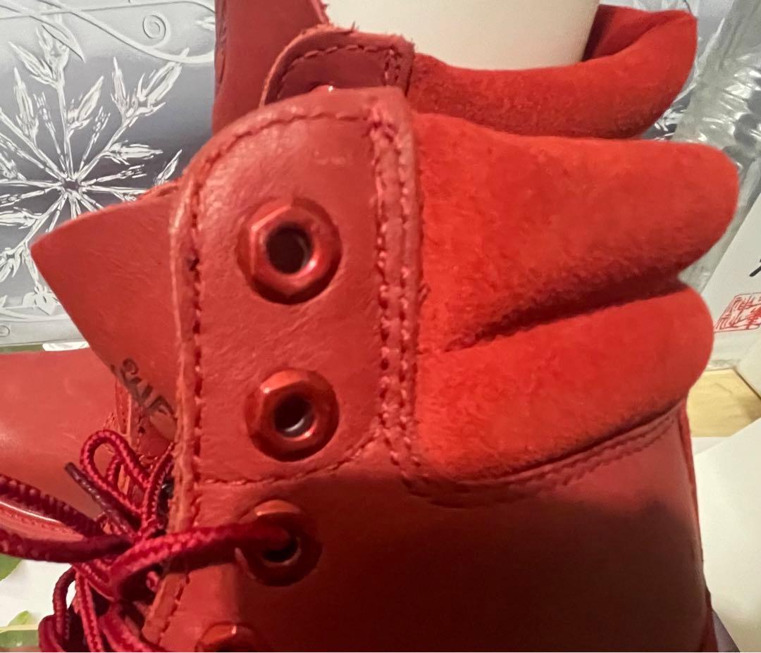 ティンバーランド⭐︎新品6インチプレミアムウォータープルーフブーツ限定レッド25