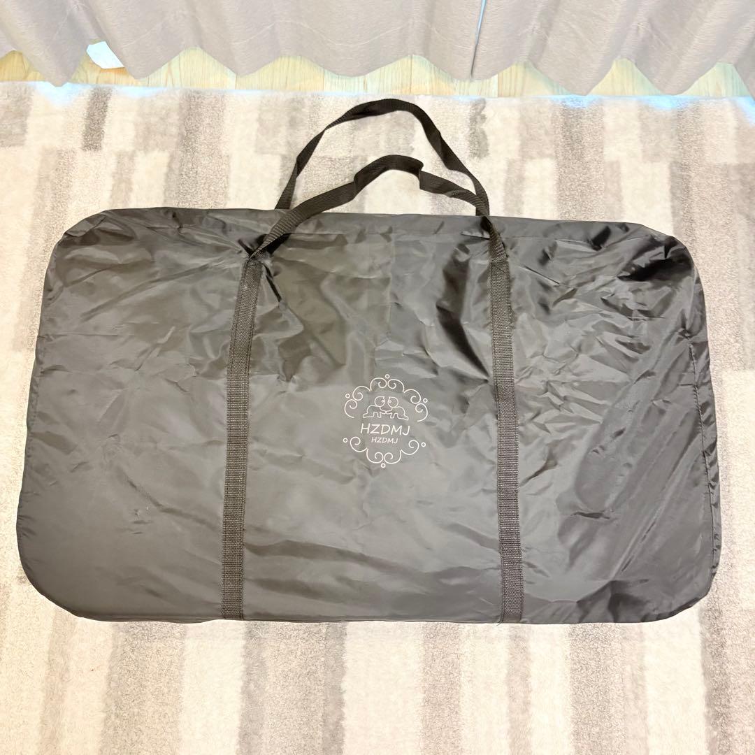 折りたたみ　ベビーベッド　HZDMJ グレー