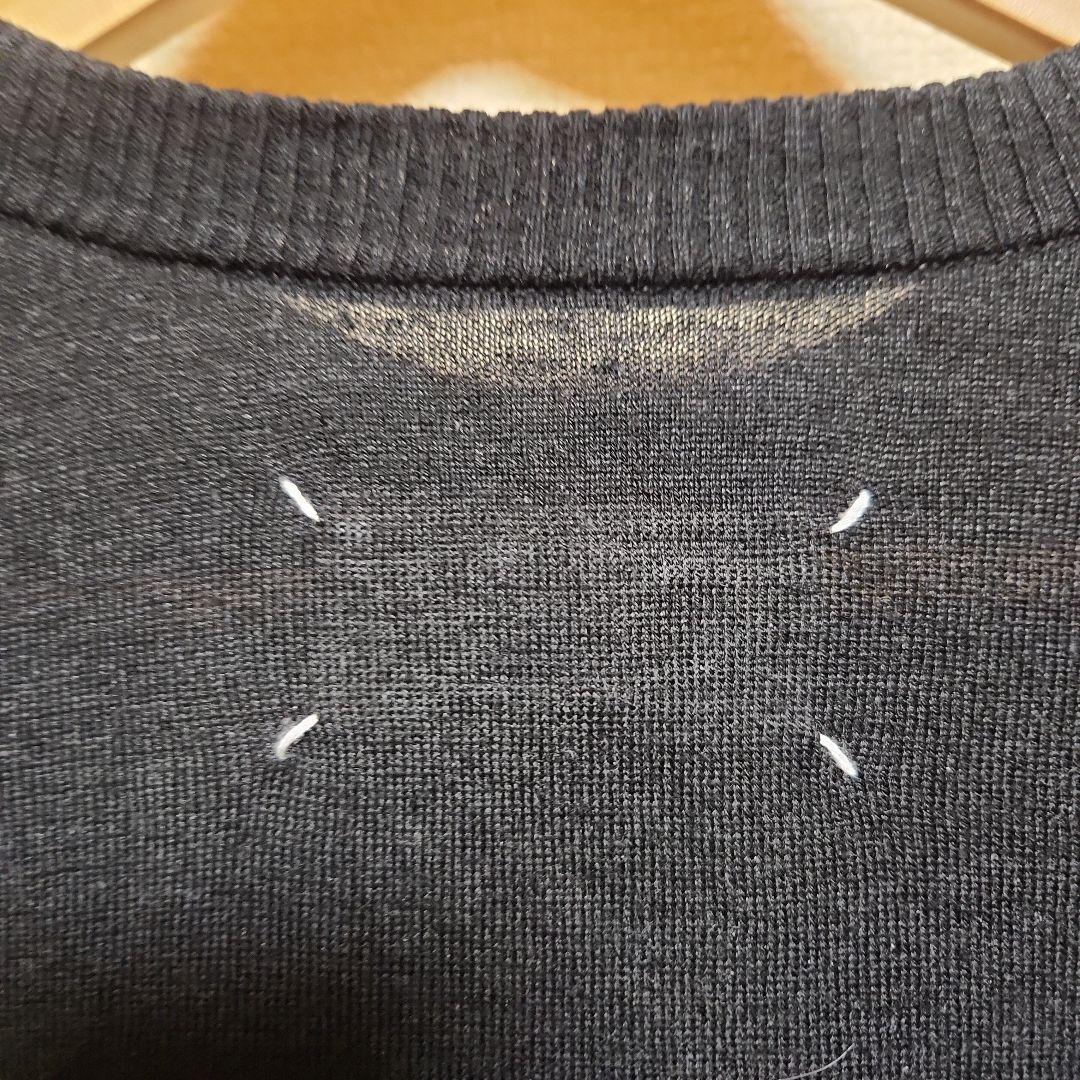 マルジェラ　エルボーパッチ　黒ニット
