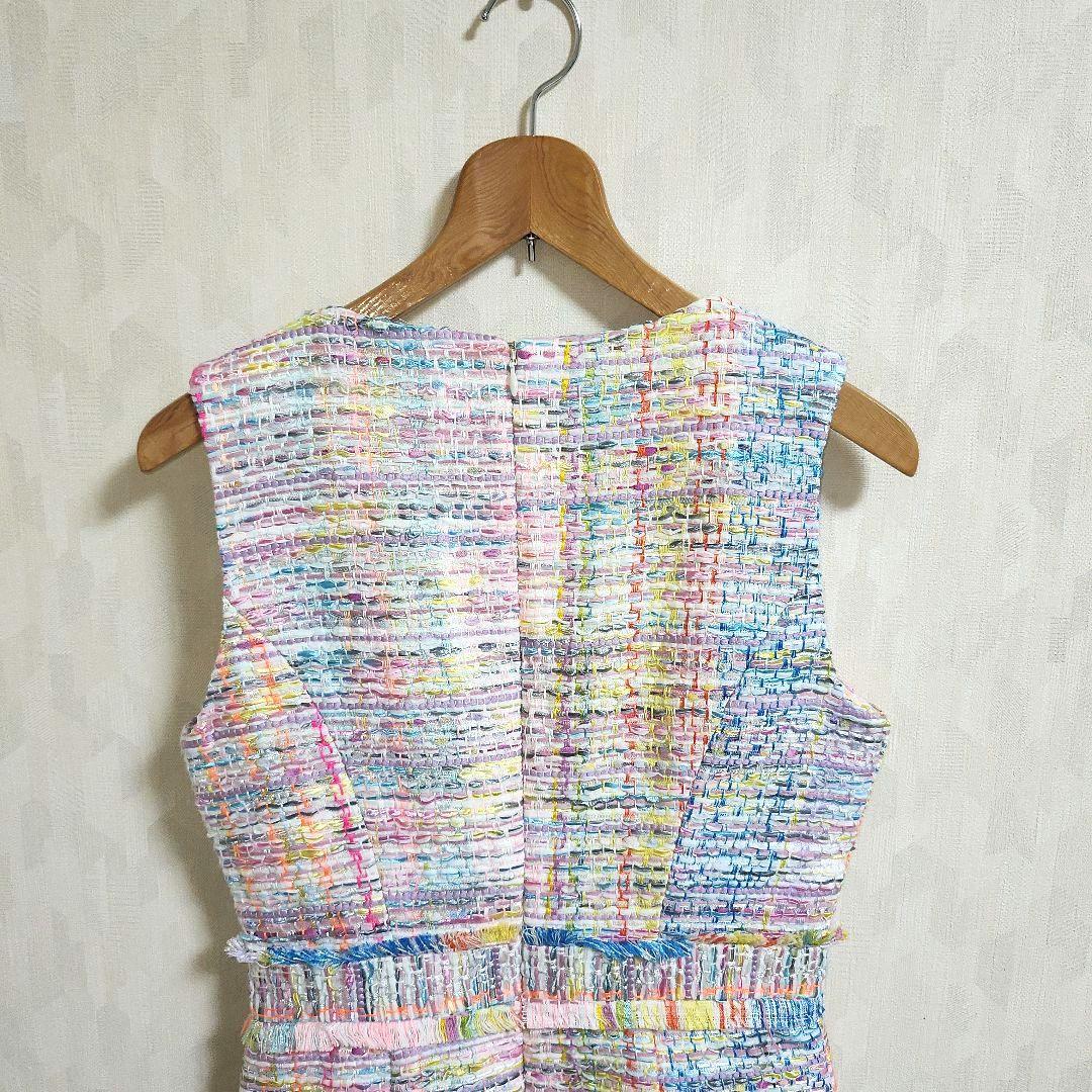 ⭐NA☆⭐エミリアウィズ　ミニワンピース　ツイードノースリーブドレス 　M