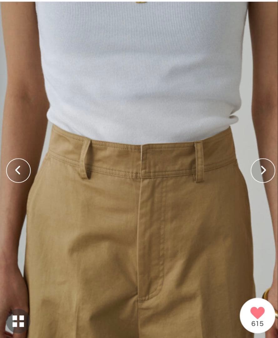 新品タグ付☆ラウンジドレス☆ ノータックチノパンツ☆ベージュ