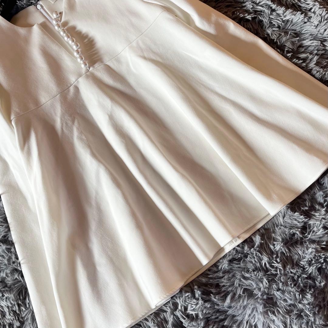 美品✨ ヨーコチャン パールAライントップス ロングスリーブ 近年 40 白