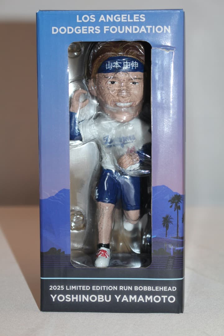 [訳あり新品2] 山本由伸選手ボブルヘッド ジャベリン（槍)2025年9月27日